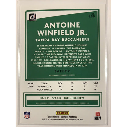  2020 Donruss Antoine Winfield Jr. RC  Local Legends Cards & Collectibles