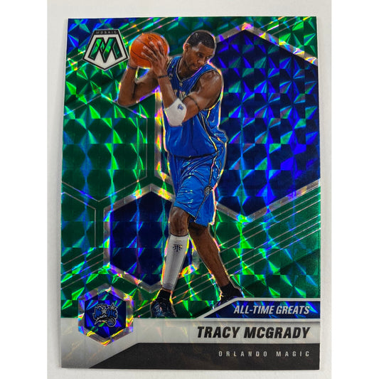 2020-21 Mosaic Tracy McGrady All Time Greats Green Mosaic Prizm