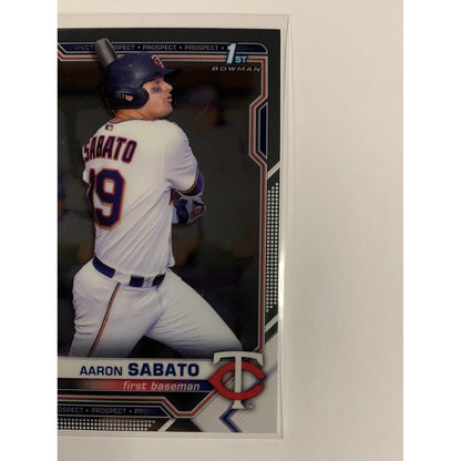  2021 Bowman 1st Chrome Aaron Sabato BCP-125  Local Legends Cards & Collectibles