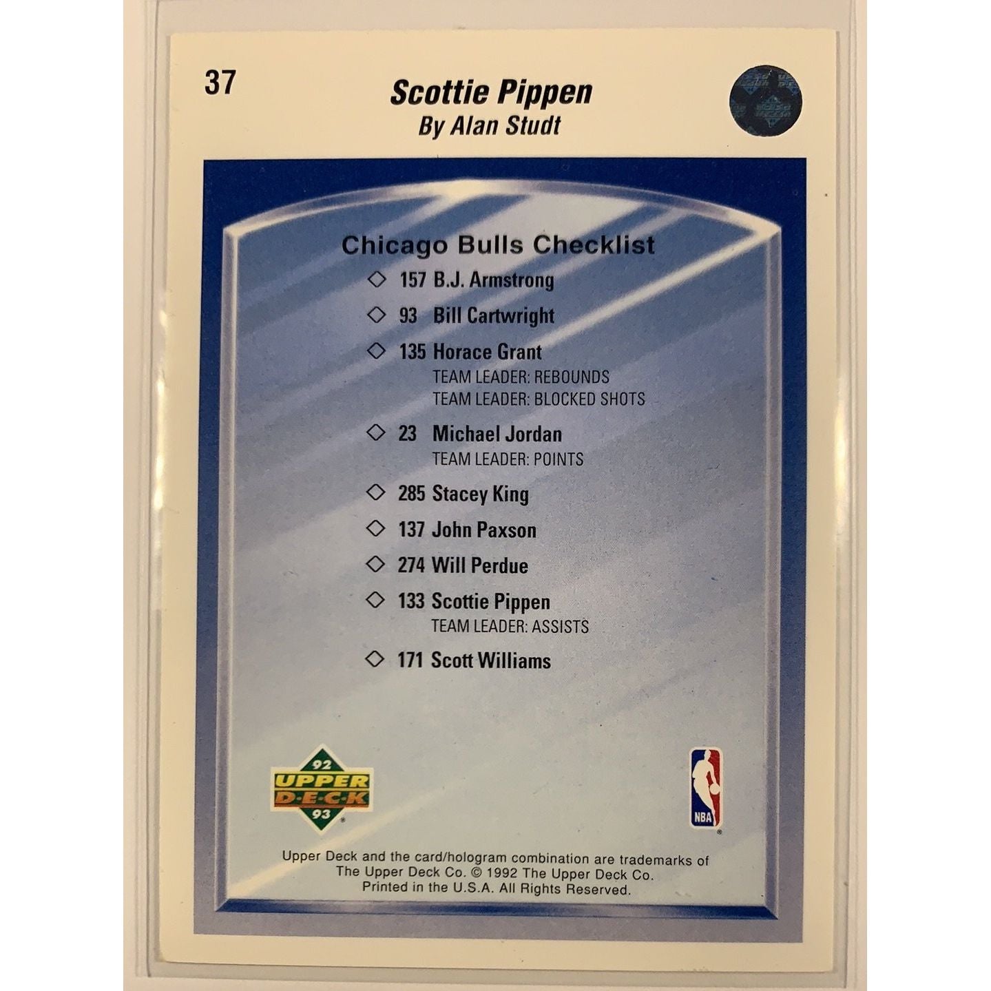  1992-93 Upper Deck Collectors Choice Scottie Pippen Checklist Insert  Local Legends Cards & Collectibles