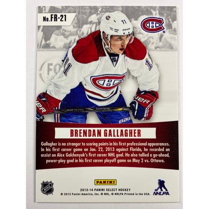 2013-14 Panini Select Brendan Gallagher Fire On Ice RC