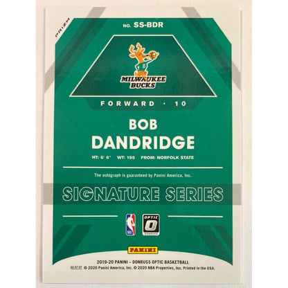 2019-20 Donruss Optic Bob Daindridge Signature Series