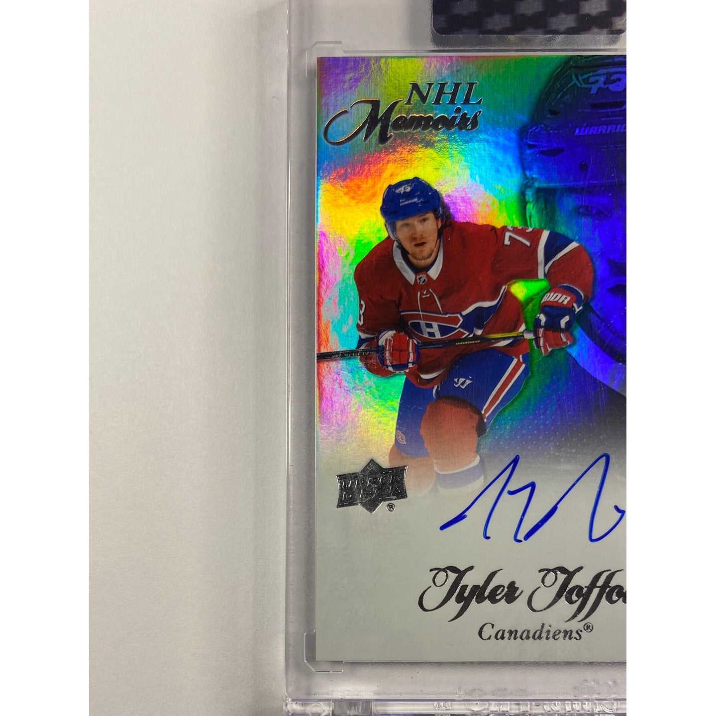 2020-21 Clear Cut Tyler Toffoli NHL Memoirs Auto