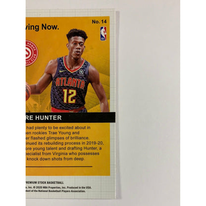 2019-20 Hoops Premium Stock De’Andre Hunter Arriving Now Gold Refractor