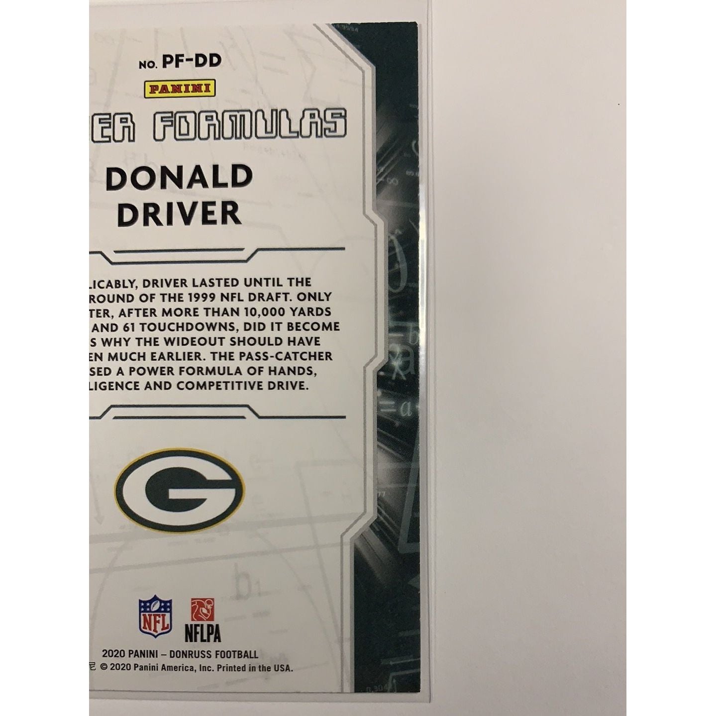  2020 Donruss Donald Driver Power Formulas  Local Legends Cards & Collectibles