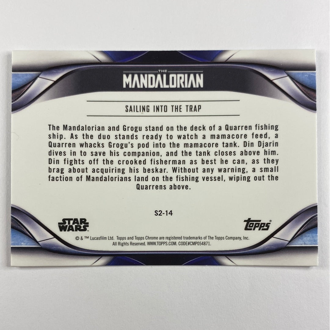 Topps Chrome The Mandalorian Sailing Into The Trap Refractor
