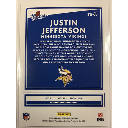  2020 Donruss Justin Jefferson The Rookies  Local Legends Cards & Collectibles