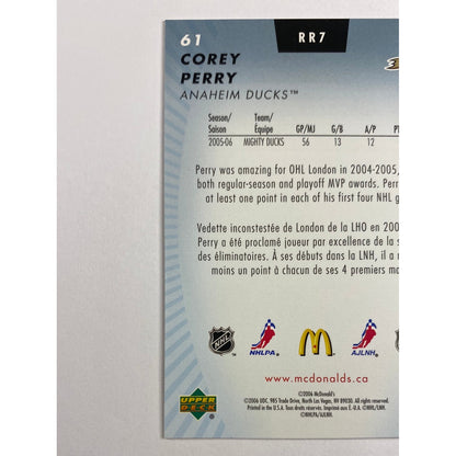 2005-06 McDonald’s Corey Perry Rookie Review