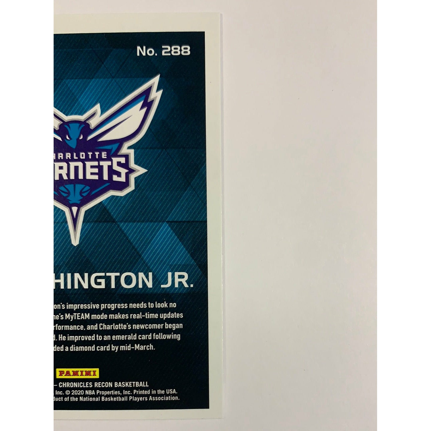 2019-20 Recon PJ Washington Jr RC
