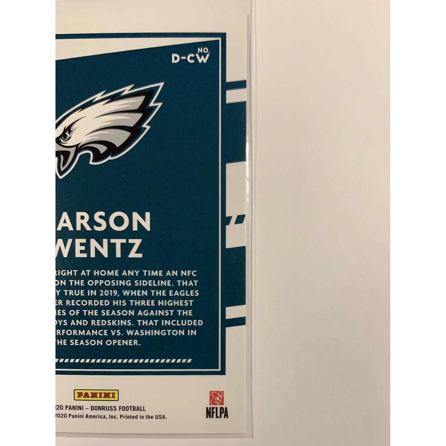  2020 Donruss Carson Wentz Dominators  Local Legends Cards & Collectibles