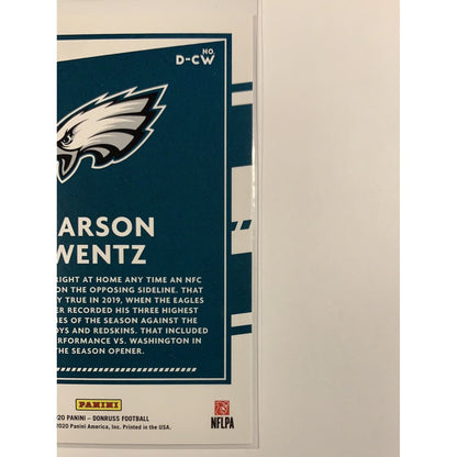  2020 Donruss Carson Wentz Dominators  Local Legends Cards & Collectibles