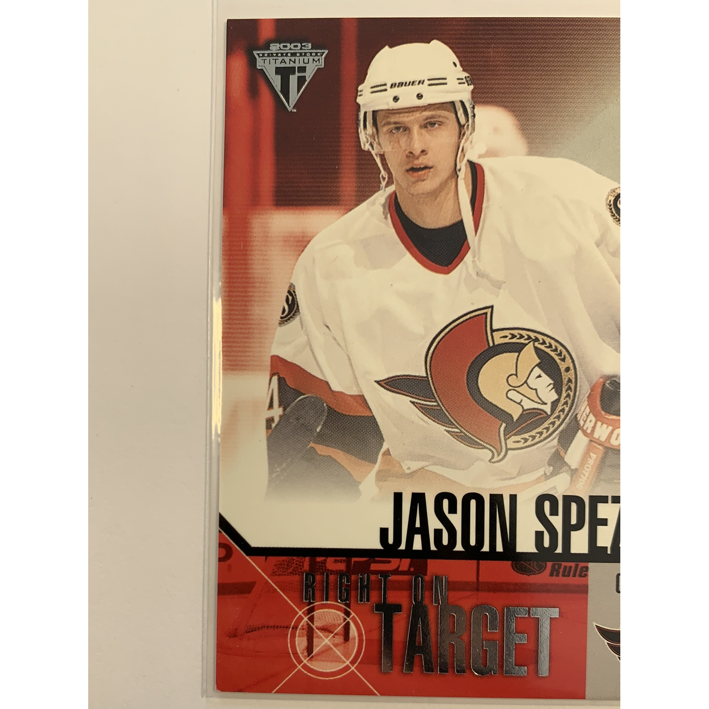 2003 Pacific Titanium Jason Spezza Right On Target  Local Legends Cards & Collectibles