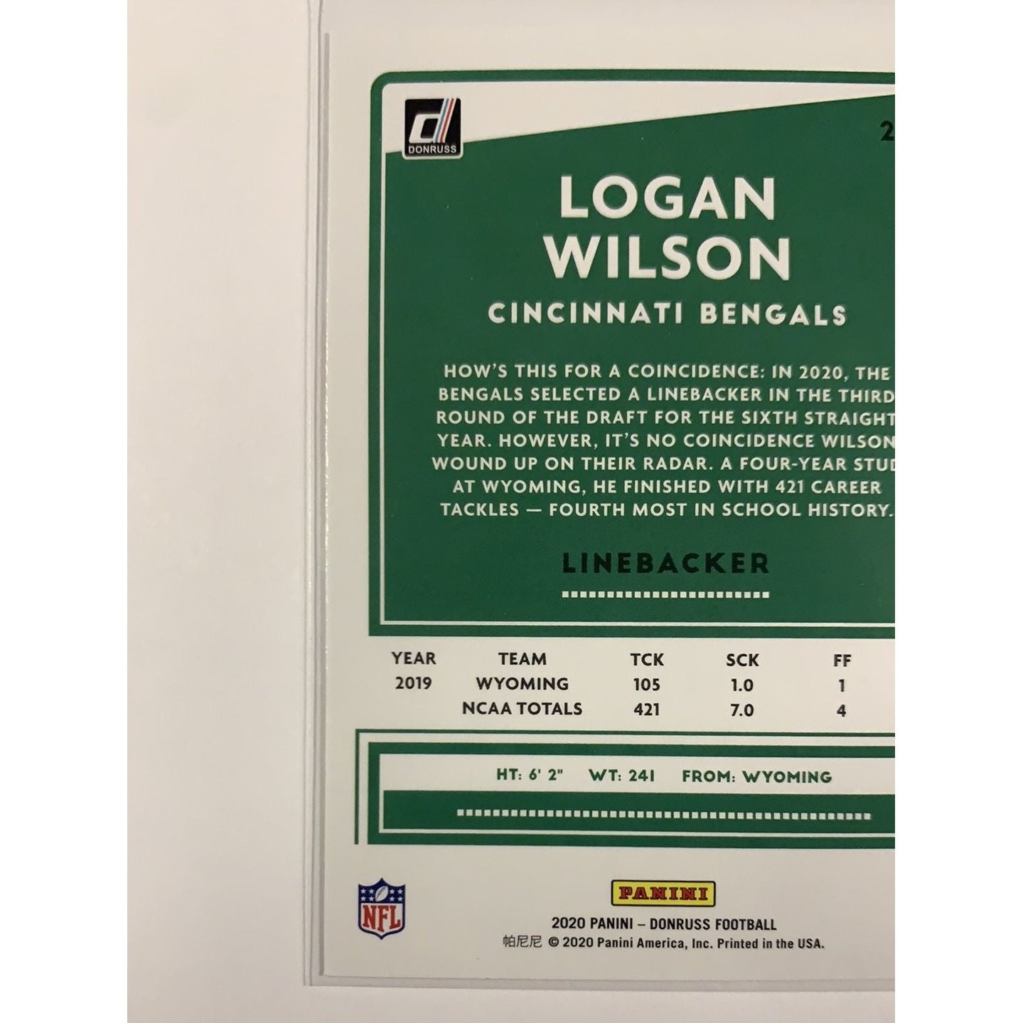  2020 Donruss Logan Wilson RC  Local Legends Cards & Collectibles