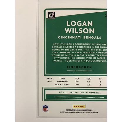  2020 Donruss Logan Wilson RC  Local Legends Cards & Collectibles