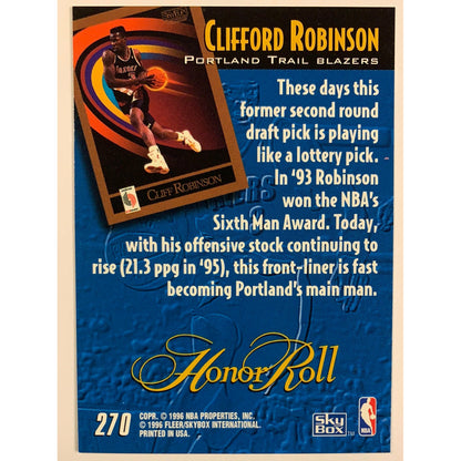1996 Fleer Skybox Clifford Robinson Honor Roll