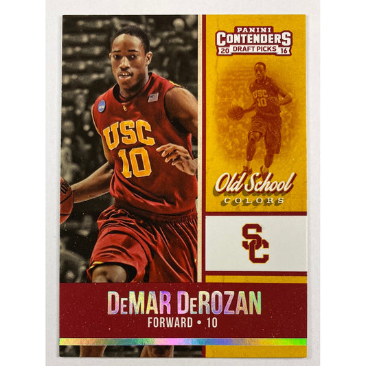 2015-16 Contenders Draft Picks DeMar DeRozan Old School Colors