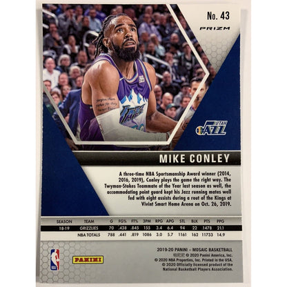  2019-20 Mosaic Mike Conley Silver Prizm  Local Legends Cards & Collectibles