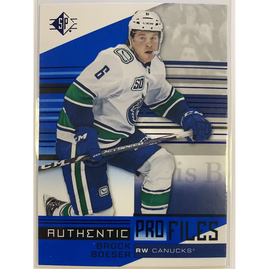  2019-20 SP Brock Boeser Authentic Pro Files  Local Legends Cards & Collectibles