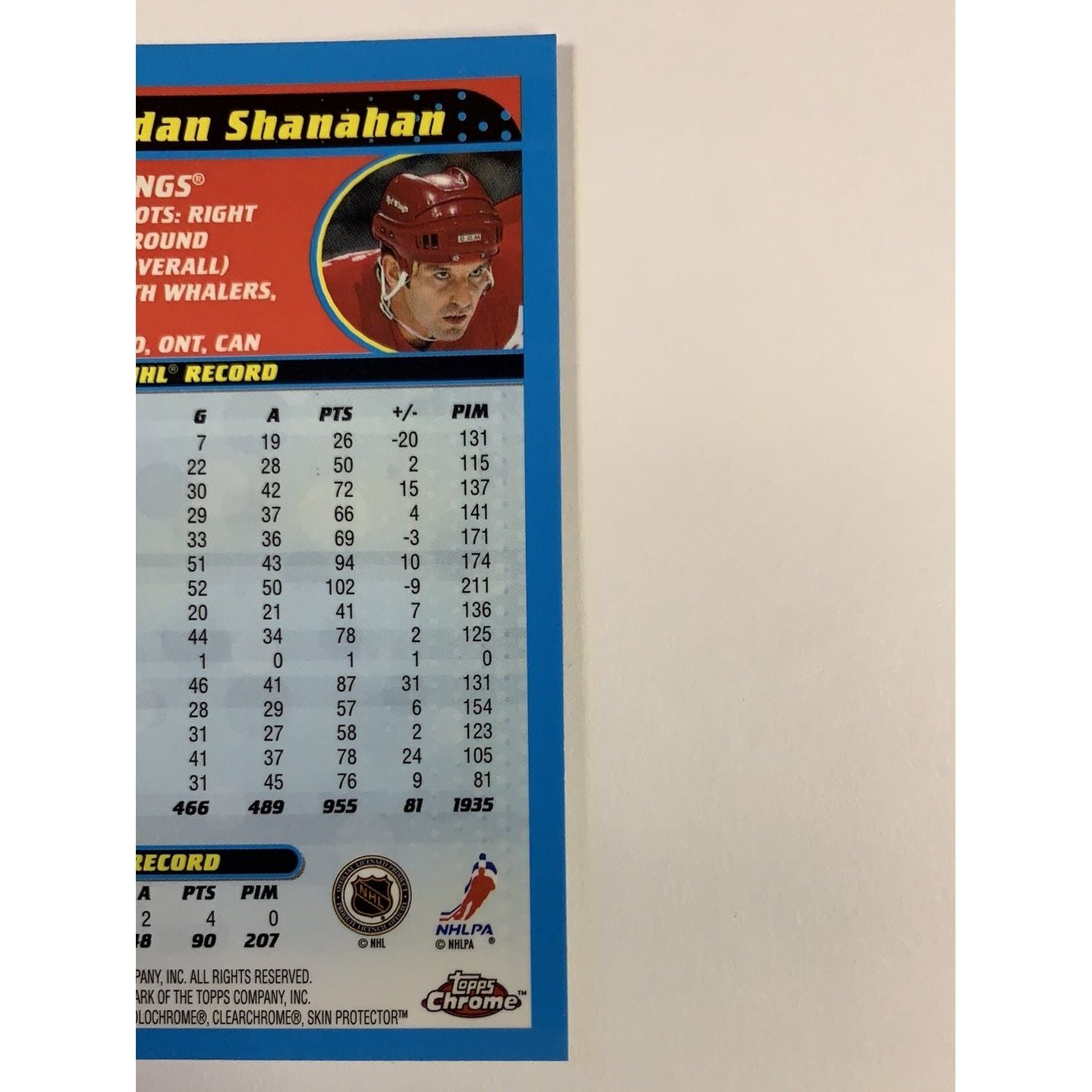  2002 Topps Chrome Brendan Shanahan Refractor  Local Legends Cards & Collectibles