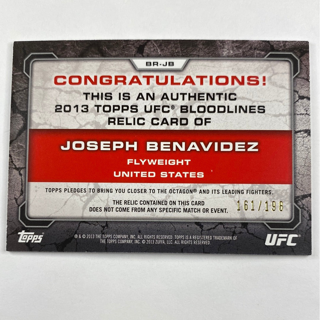 2013 Topps Joseph Benavidez Fighter Worn Memorabilia /198