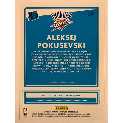  2020-21 Donruss Aleksej Pokusevski Rated Rookie  Local Legends Cards & Collectibles