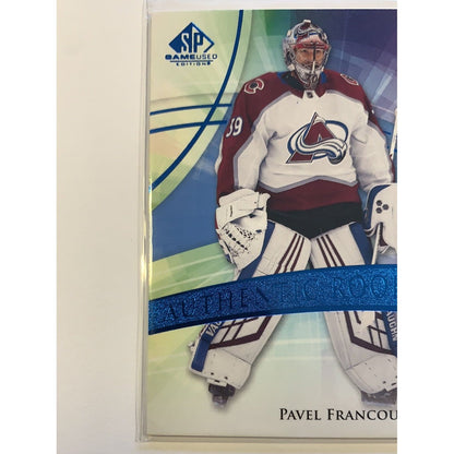 2020 SP Game Used Authentic Rookies Golden Burst /299 Pavel Francouz Rookie  RC