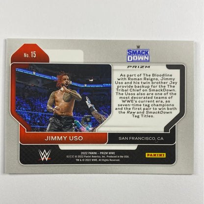 2022 Panini Prizm Jimmy Uso Holo Green Prizm