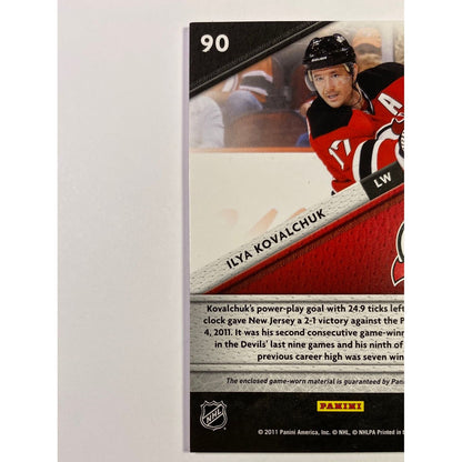 2011-12 Panini Certified Ilya Kovalchuk Fabric of the Game “31 Goals” Patch /25
