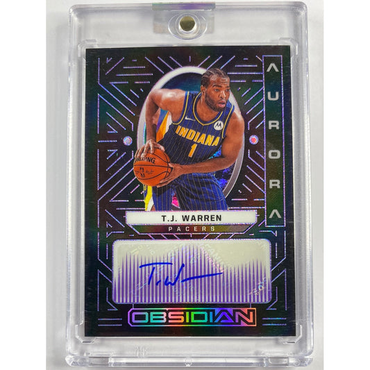 2021-22 Obsidian T.J. Warren Aurora Auto /75