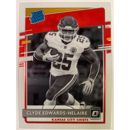 2020 Donruss Optic Clyde Edwards-Helaire Rated Rookie Negative Parallel