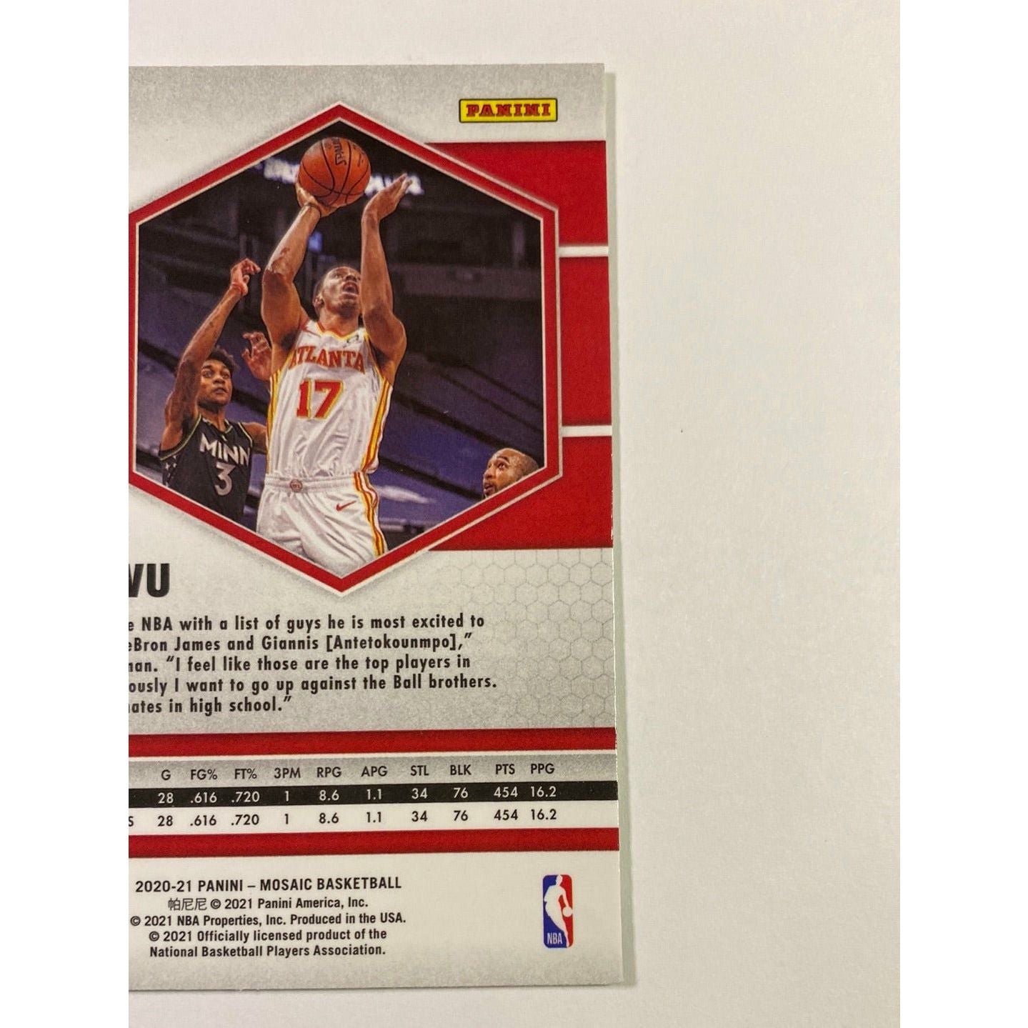 2020-21 Mosaic Onyeka Okongwu RC