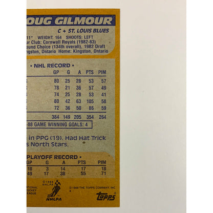 1988-89 Topps Doug Gilmour