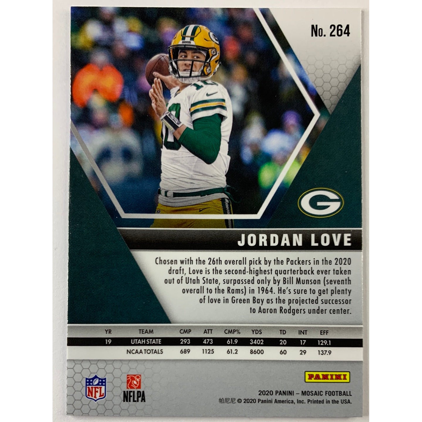 2020 Mosaic Jordan Love NFL Debut RC