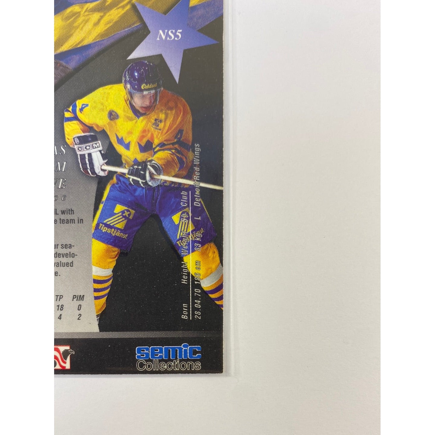 1996 Wein Semic Collections Nicklas Lidstrom The Mighty Viking Nordic Stars SSP