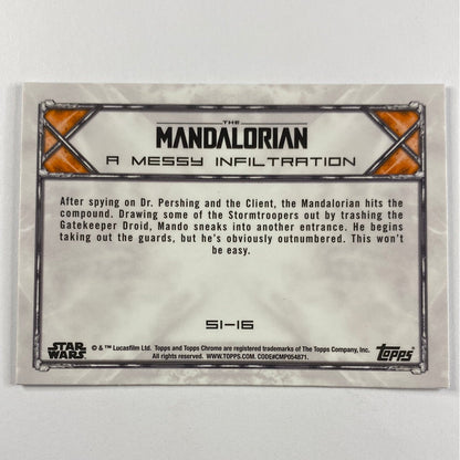 Topps Chrome The Mandalorian A Messy Infiltration Refactor