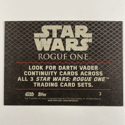 Topps Rogue One Darth Vader Community Card Foil 3/3