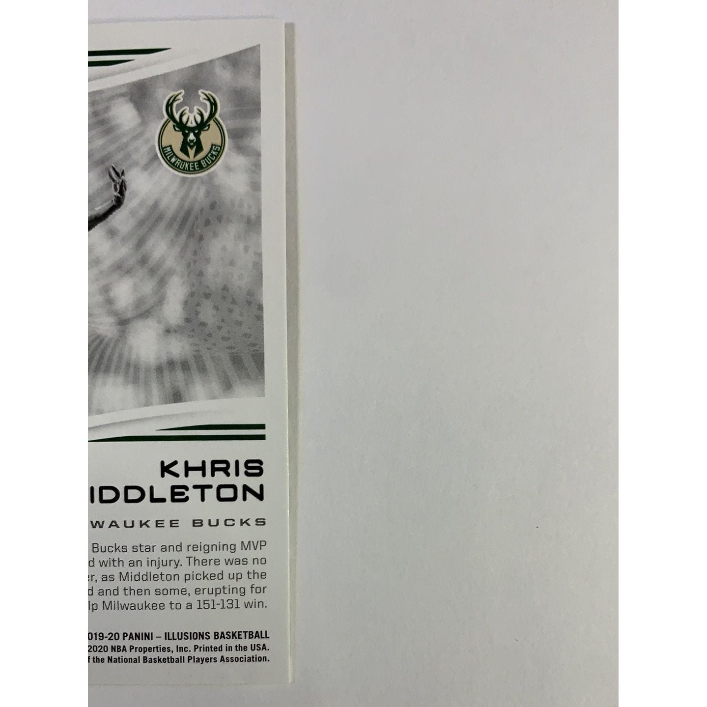  2019-20 Illusions Season Highlights Khris Middleton  Local Legends Cards & Collectibles