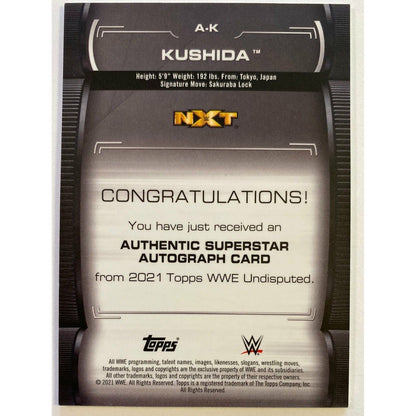 2021 Topps WWE Undisputed Kushida Purple Auto /99