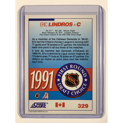  1991-92 Score Eric Lindros Rookie Card  Local Legends Cards & Collectibles