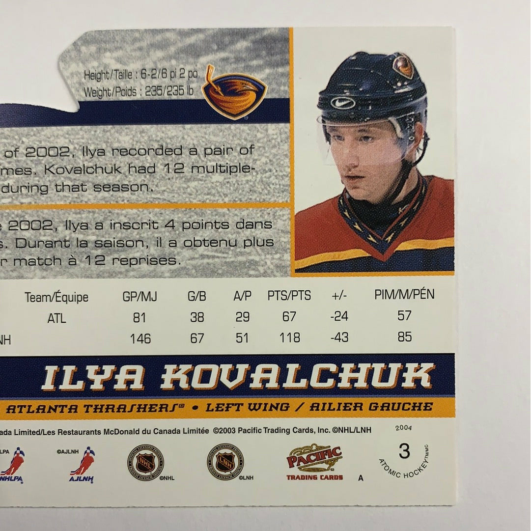 2003-04 Pacific Atomic Ilya Kovalchuk Die Cut