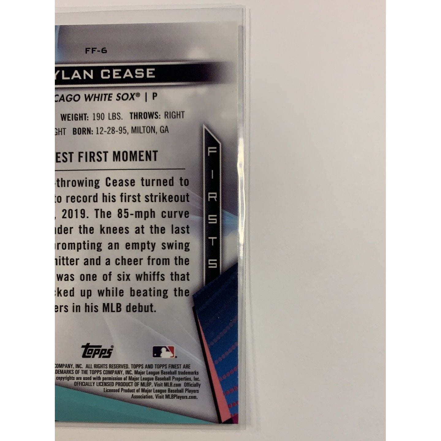  2020 Topps Finest First Dylan Cease RC  Local Legends Cards & Collectibles