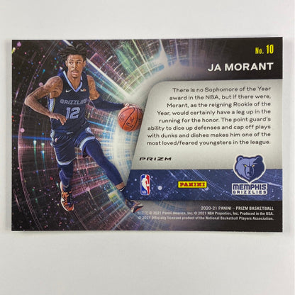 2020-21 Prizm Ja Morant Sophomore Stars Green Holo