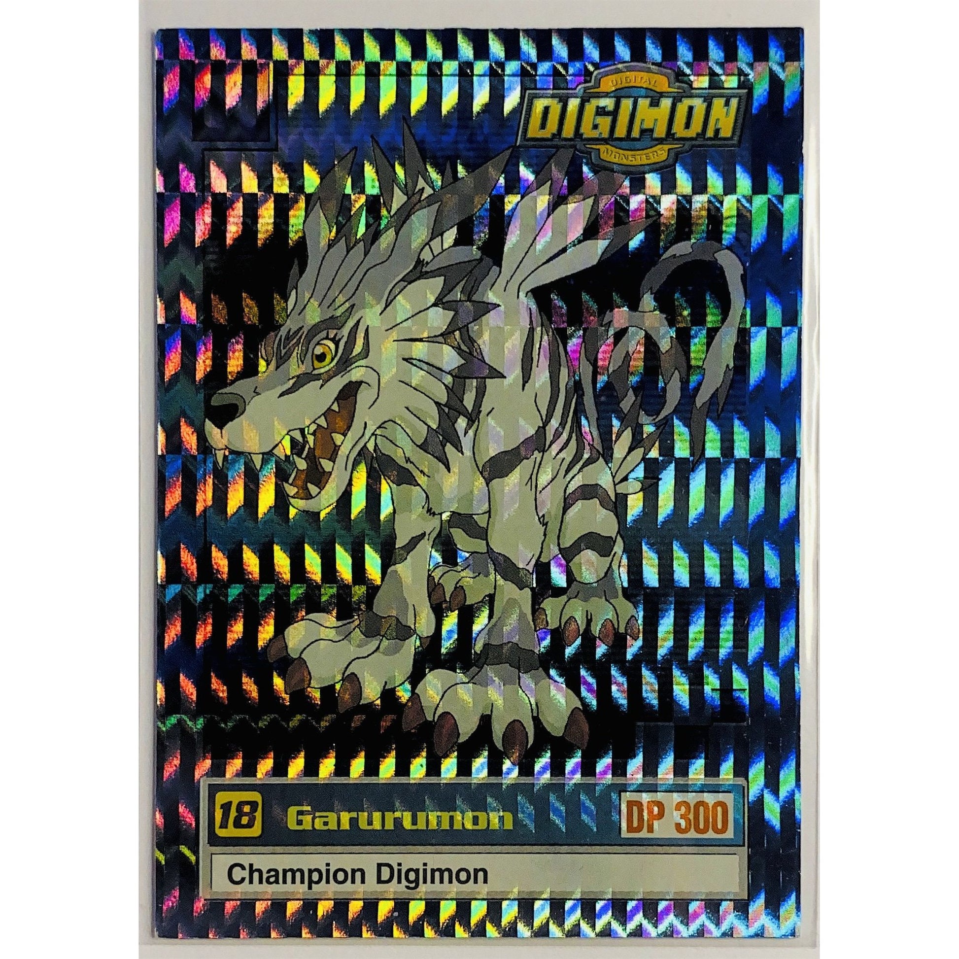  1999 Digimon Garurumon Prizm Holo 20 of 34  Local Legends Cards & Collectibles
