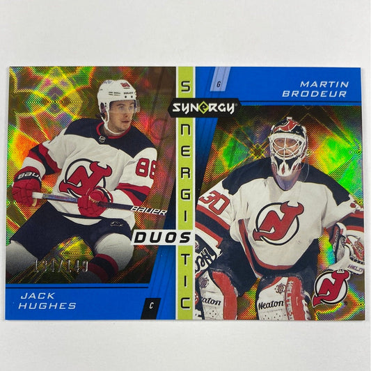 2021-22 Synergy Jack Hughes / Martin Brodeur Synergetic Duos /149