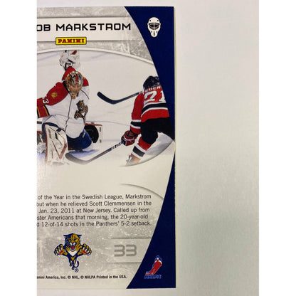 2011-12 Panini Certified Jacob Markstrom Masked Marvels