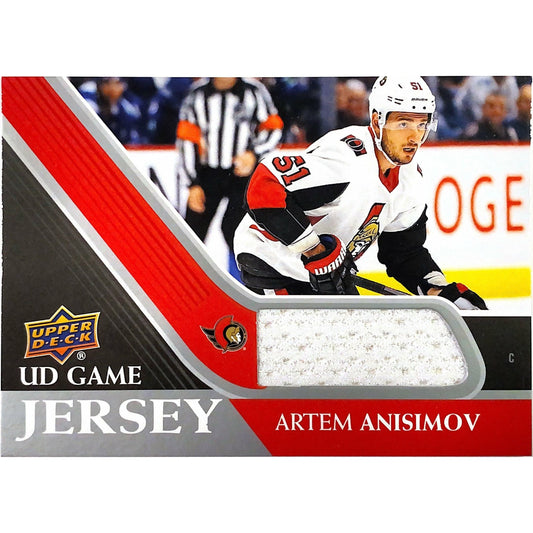 2020-21 Upper Deck Series 1 Artem Anisimov UD Game Jersey