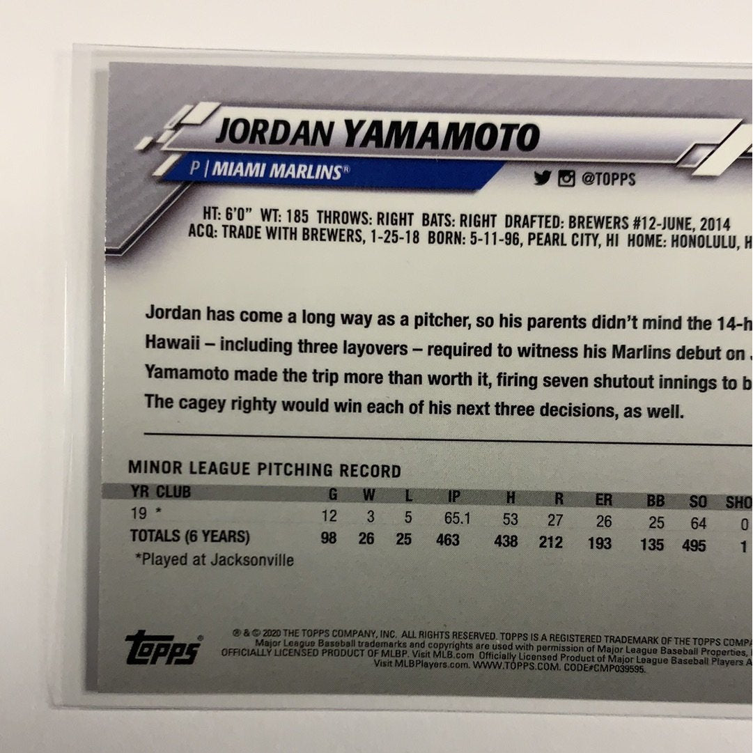  2020 Topps Chrome Jordan Yamamoto RC  Local Legends Cards & Collectibles