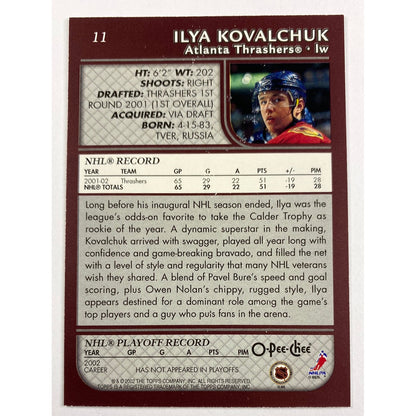 2002-03 O-Pee-Chee Ilya Kovalchuk Topps All Star Rookie