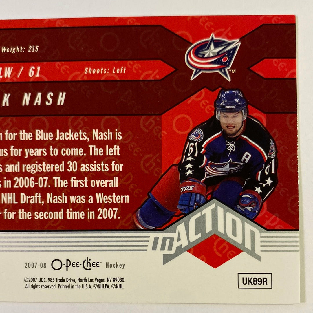 2007-08 O-Pee-Chee Rick Nash In Action