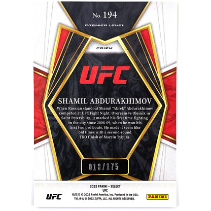 2022 Select Shamil Abdurakhimov Bronze Prizm /175